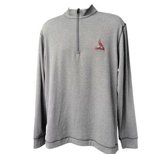 Cutter & Buck St Louis Cardinals Golf Pullover 1/4 Zip Gray 
DryTec Sz Lg J415